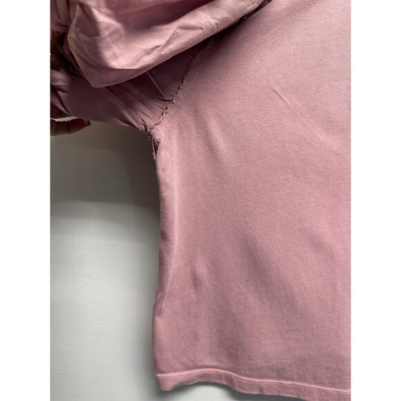 Free People We the Free Blossom Tee in Mauve ( M ) Oversized Boho Lagenlook - Picture 3 of 12